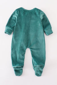 Baby forest velvet boy romper