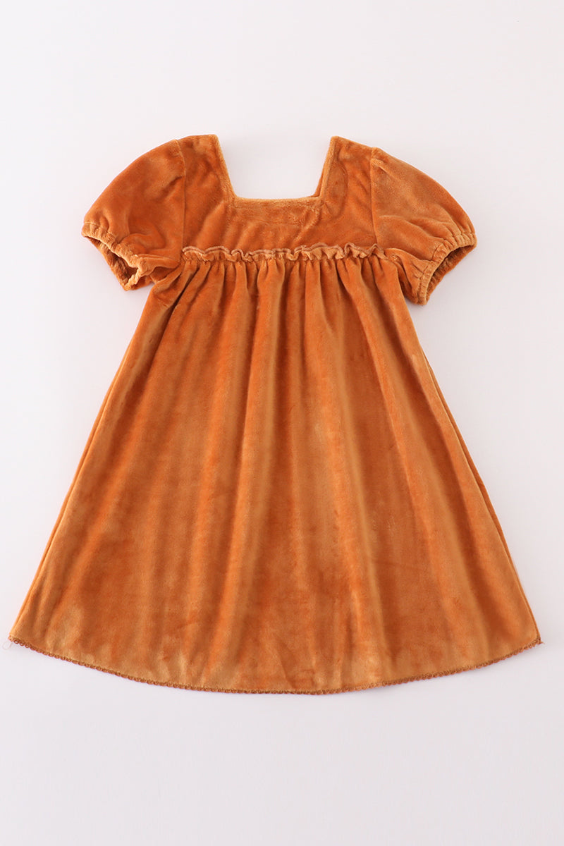 Carmel velvet mom & me dress