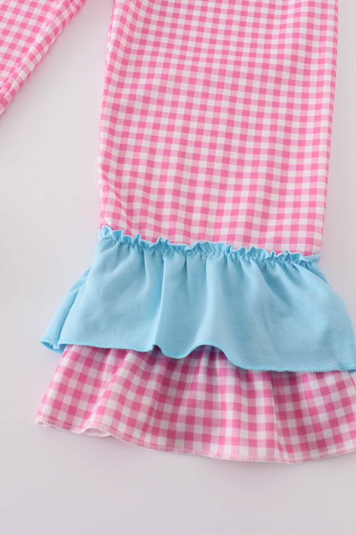 Blue valentine XOXO smocked girl set