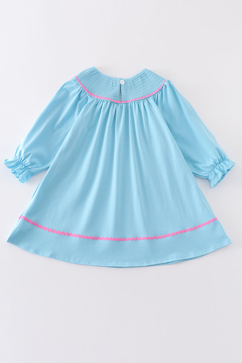 Blue valentine XOXO smocked girl dress