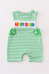 Green stripe lucky charm french knot boy jonjon