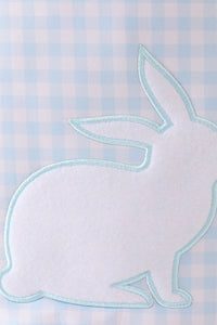 Blue easter bunny applique bucket