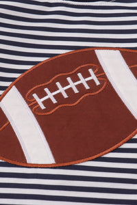 Navy football applique top