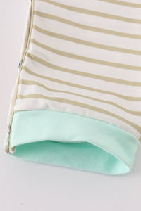 Khaki stripe romper
