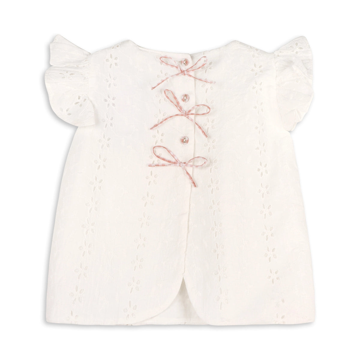 Milly Eyelet Embroidered Baby Top + Ruffled Bloomer -Organic