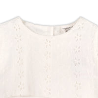 Milly Eyelet Embroidered Baby Top + Ruffled Bloomer -Organic