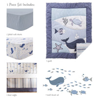 Ocean 5 PC Crib Bedding Set