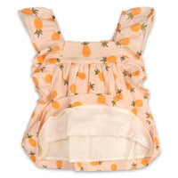 Pineapple Ruffle Sleeve Baby Dress + Bloomer (Organic)