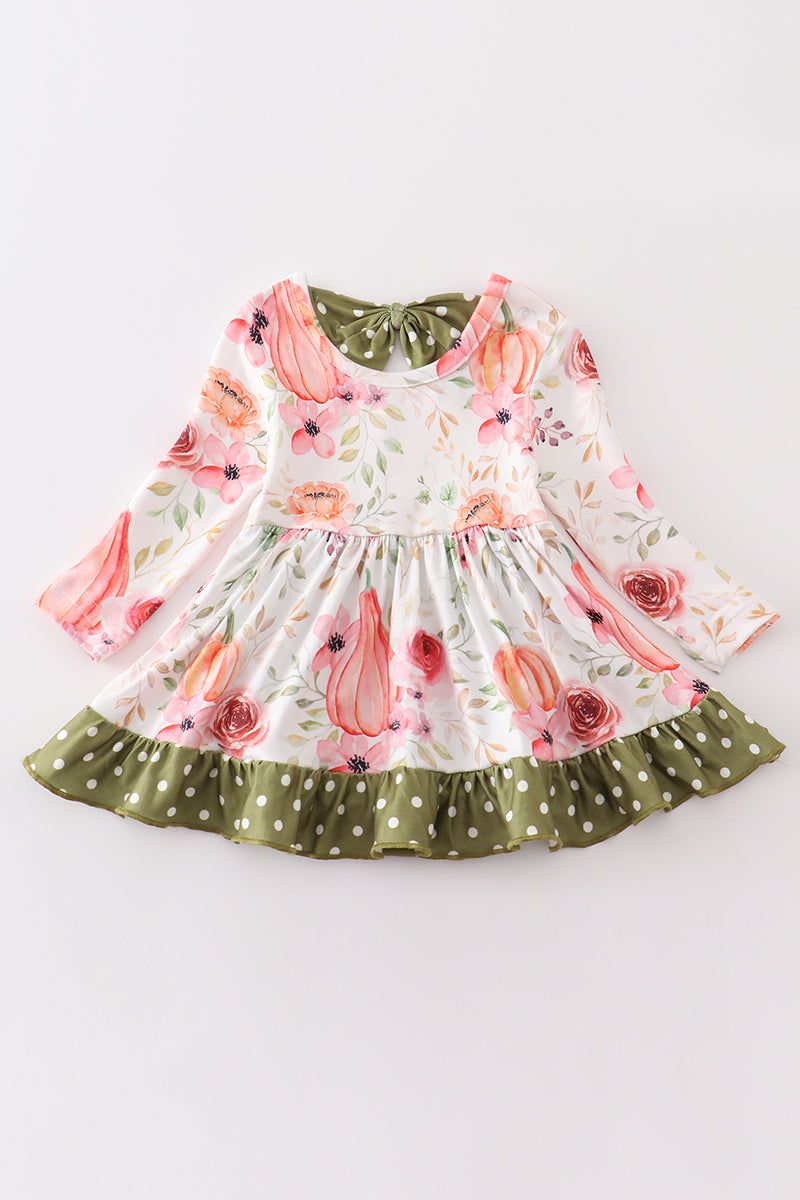 
                  
                    Green floral print baby romper
                  
                
