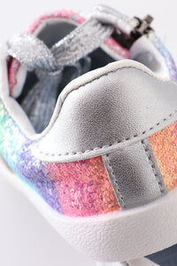 Rainbow star glitter sneaker (toddler to big kids)