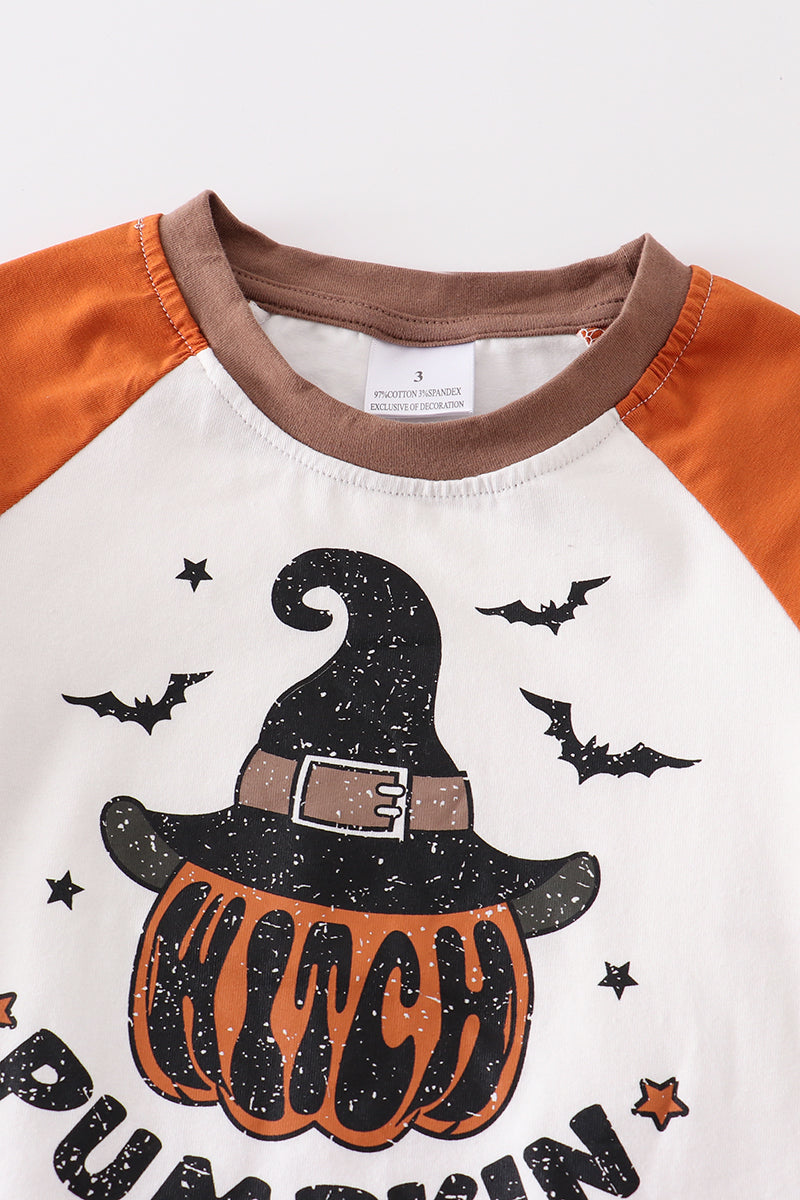 
                  
                    Halloween pumpkin boy top
                  
                