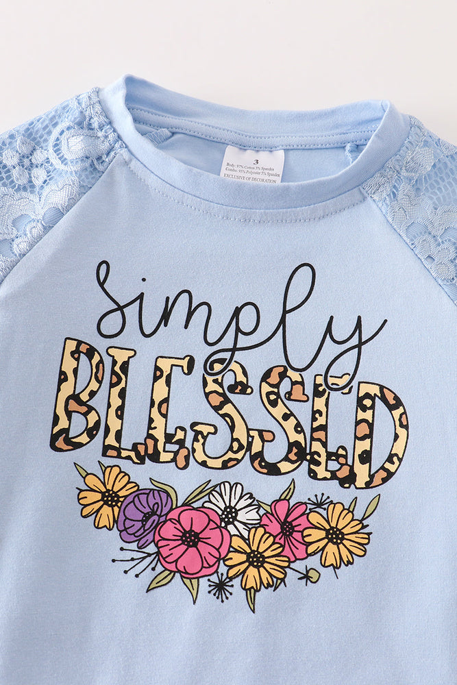 
                  
                    Blue "SIMPLY BLESSED" girl top
                  
                
