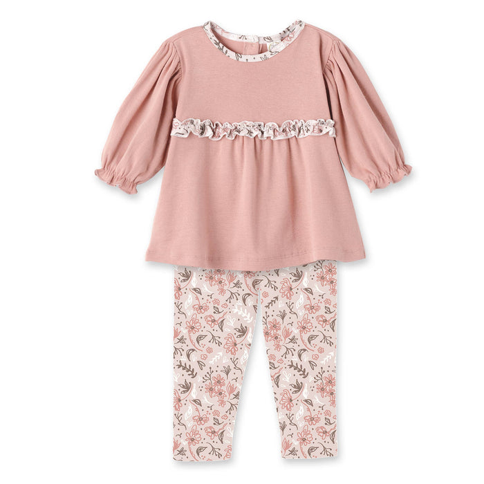 Baby Girl's Wildflowers Bamboo Top & Leggings