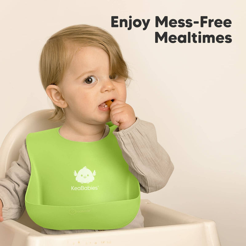 2-Pack Prep Silicone Bibs for Babies, Toddlers, Boys, Girls