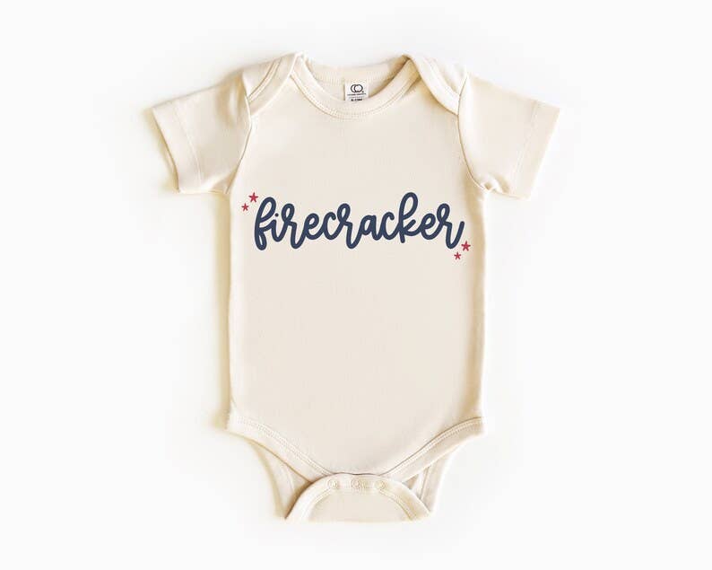 Firecracker Baby Bodysuit | 4th of July Baby | Patriotic