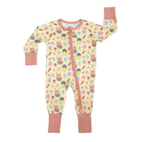 Easter Bamboo Baby Pajama - Egg Hunt, Convertible