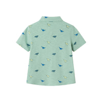 Kids (2-7) Knit Buttondown & Hybrid Short Set | Dinosaur Print