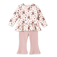 Baby Girl's Hootie Bamboo Top/Flared Leggings