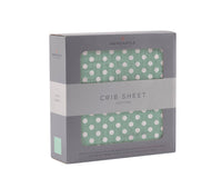 Jade Polka Dot Crib Sheet