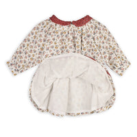 Floral Lace Collar Muslin Dress & Bloomer (Organic)