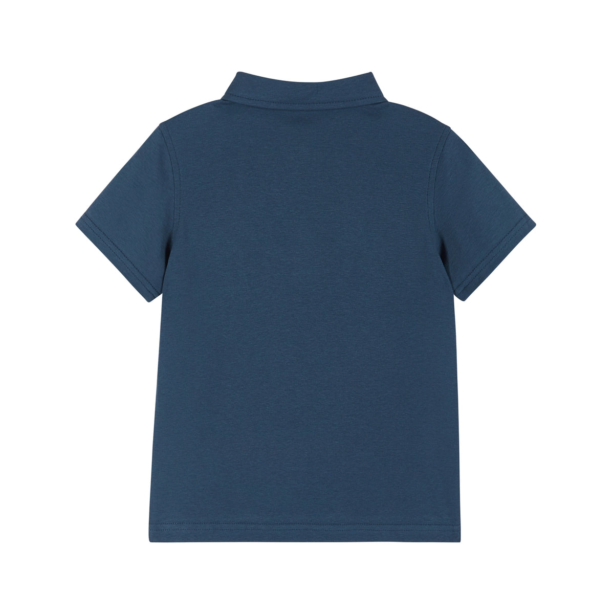 Boys Toddler Navy Pineapple Playful Pocket Polo Shirt