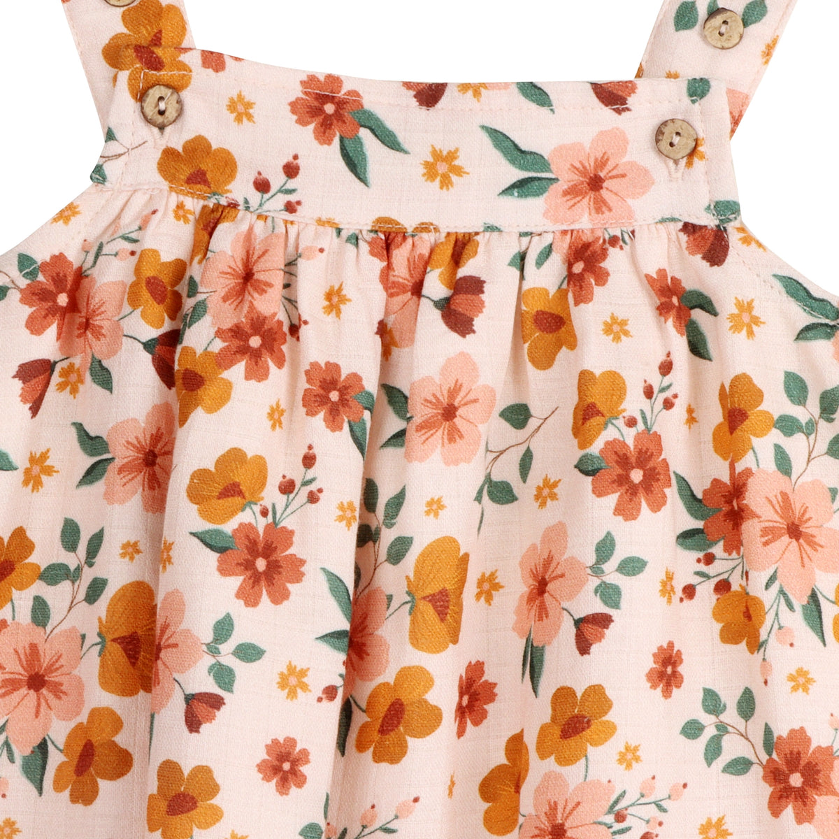 Summer Floral Baby Dress + Bloomer (Organic Muslin)