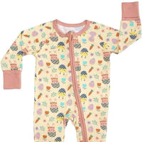 Easter Bamboo Baby Pajama - Egg Hunt, Convertible - Doodlebug Kidz